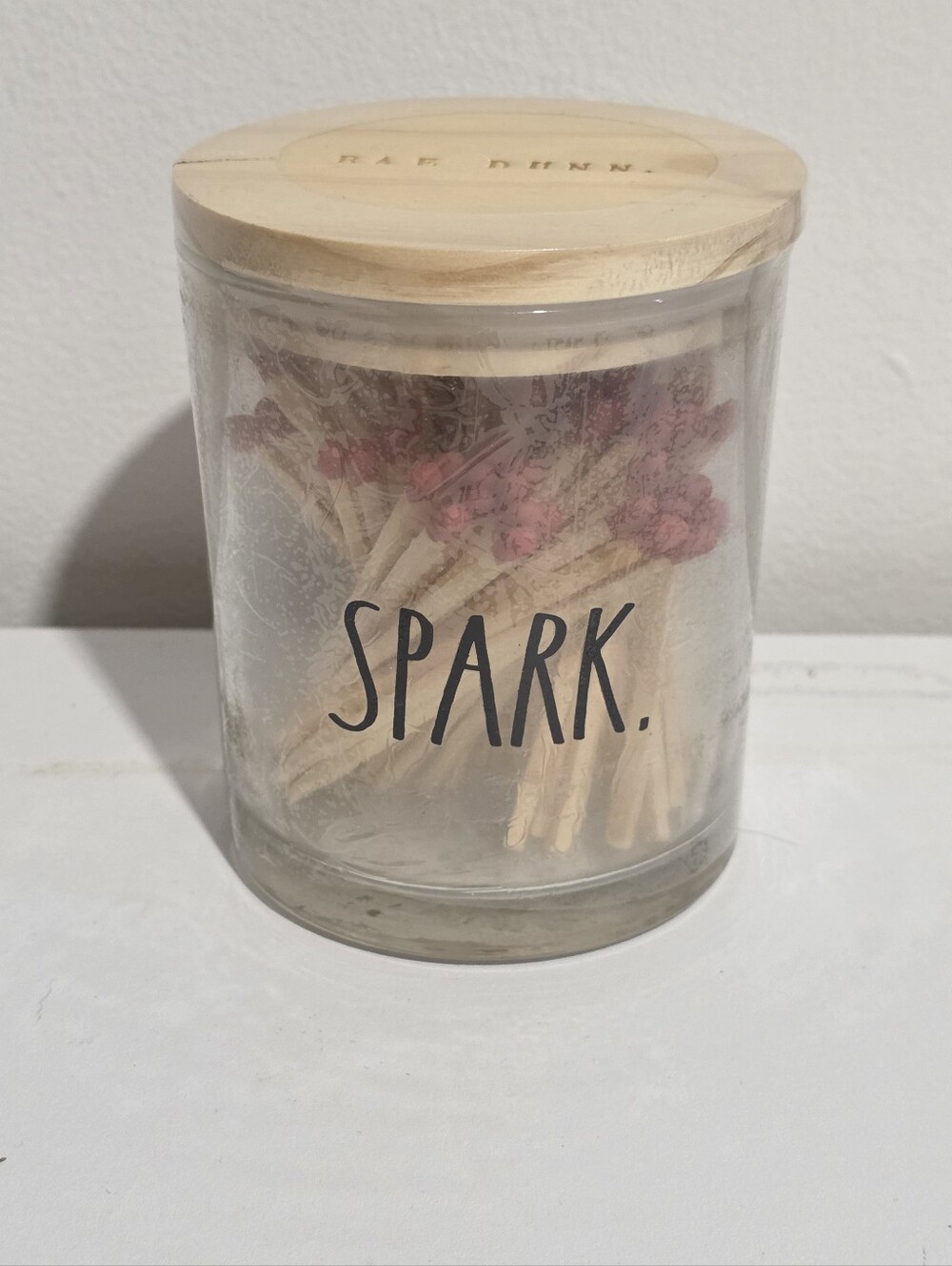 Rae Dunn "SPARK" Jar W/Lid 100 Matches With Strike Strip Kitchen Bonfire Camping